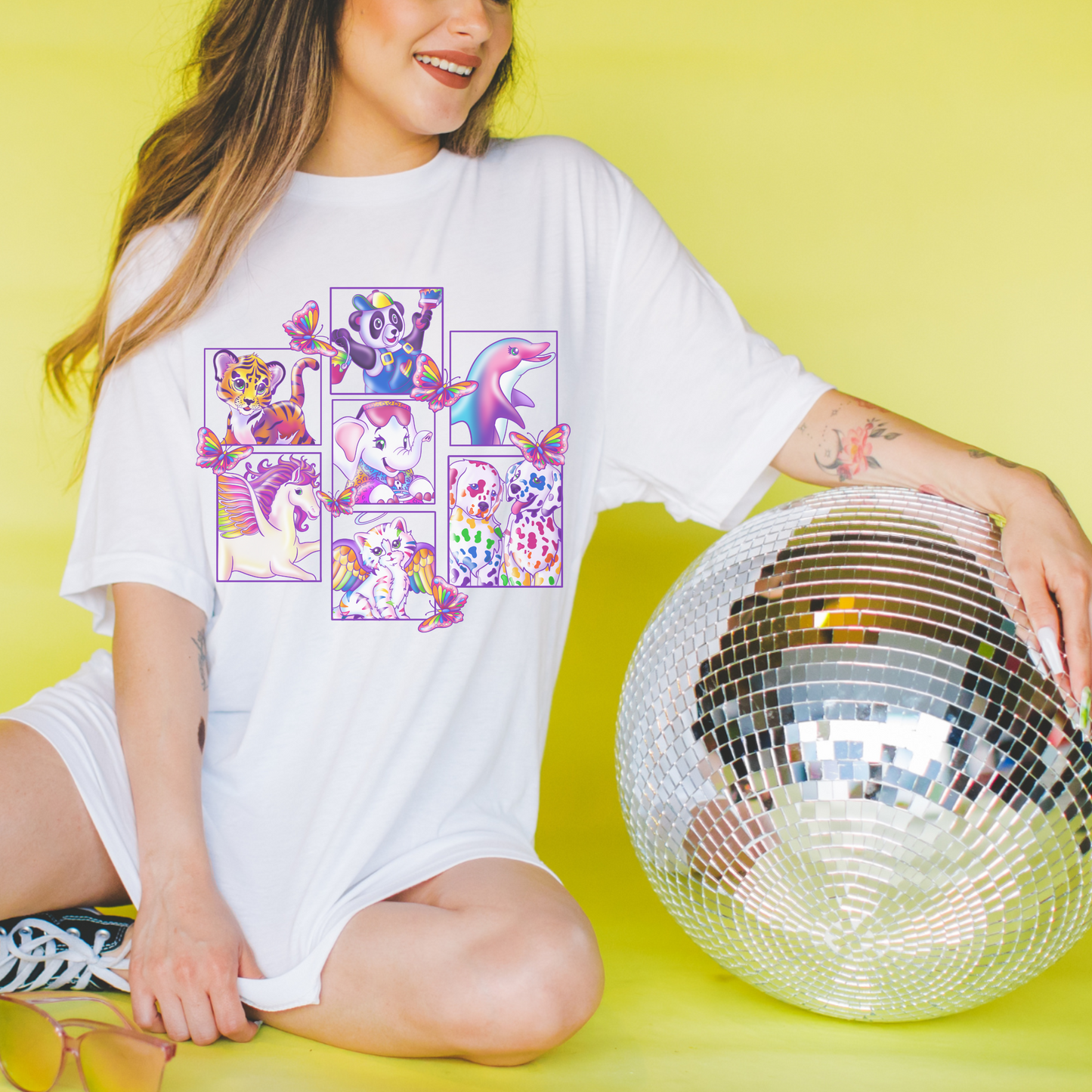 90s girl Square Retro T Shirt