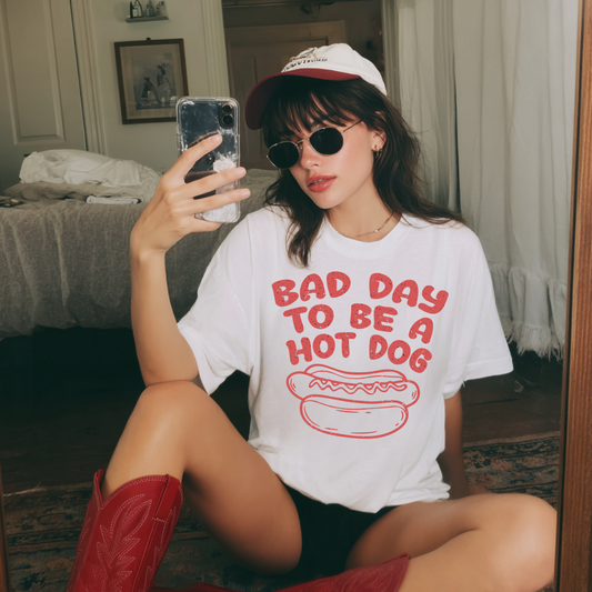 Bad Day to be a Hot Dog Retro T Shirt or Sweatshirt