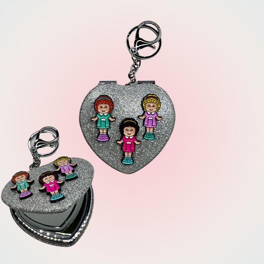 The Girls  Compact Mirror Keychain