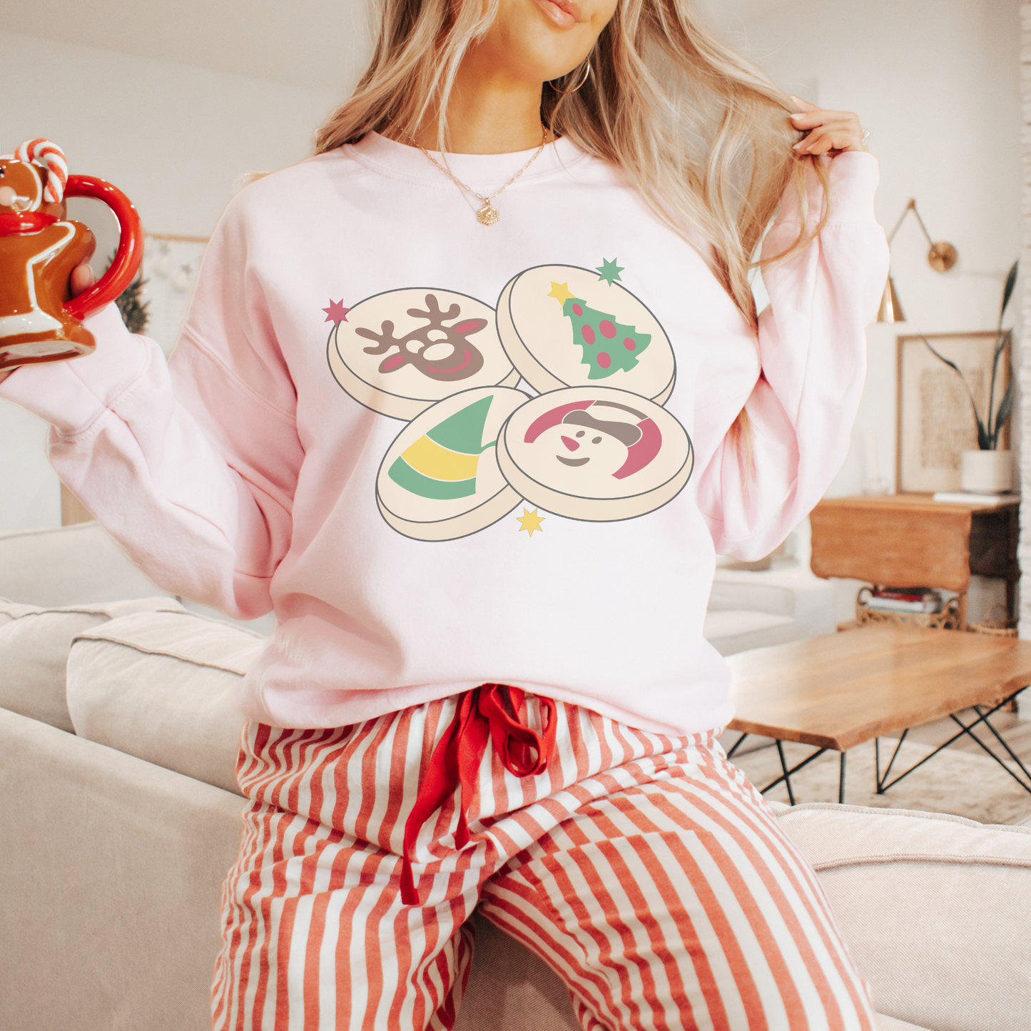 Christmas Tattoo Cookie Sweatshirt or T Shirt