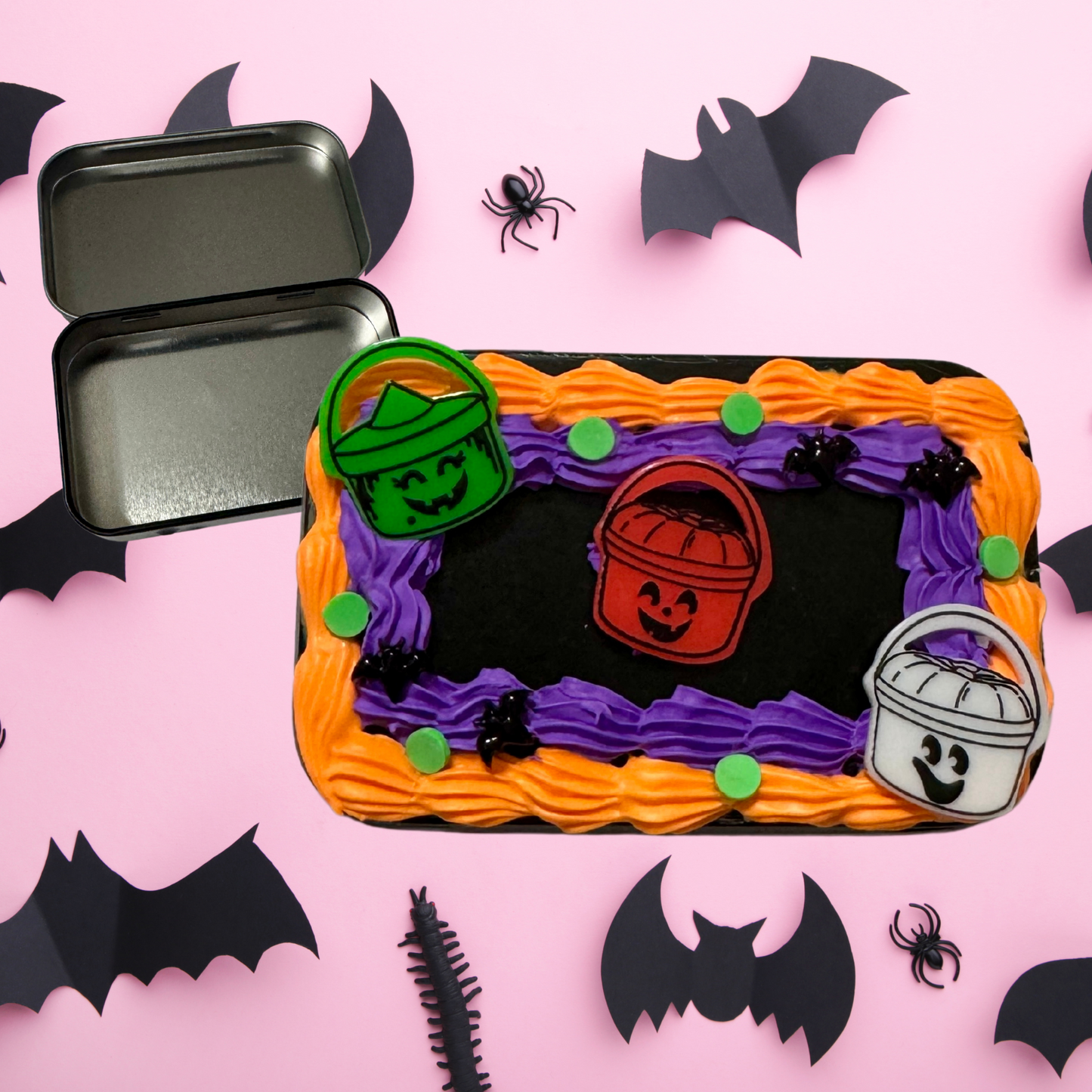 Halloween Fake Cake Tin Container Box