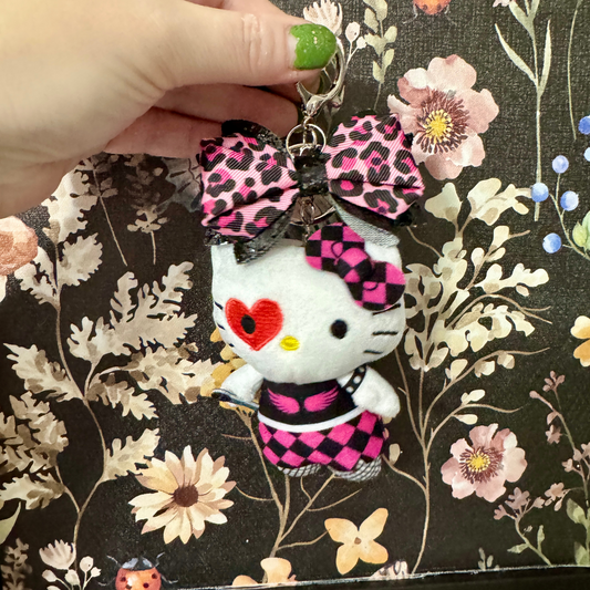 Nostalgic Vintage McDonalds Pink Leopard Kitty Toy Keychain 2000s