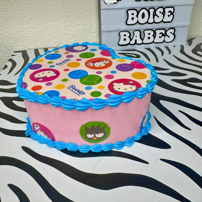 Retro Kitty Fake Cake Heart Jewelry / Trinket Storage Box