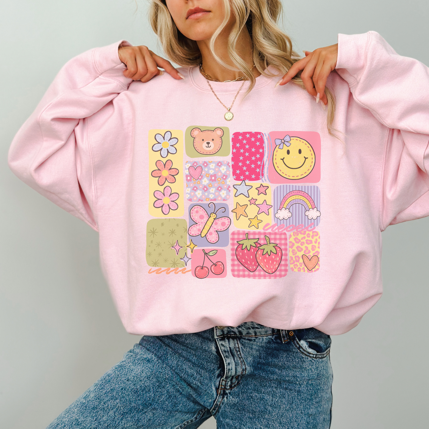 Colorful Doodle Box Retro T Shirt or Sweatshirt