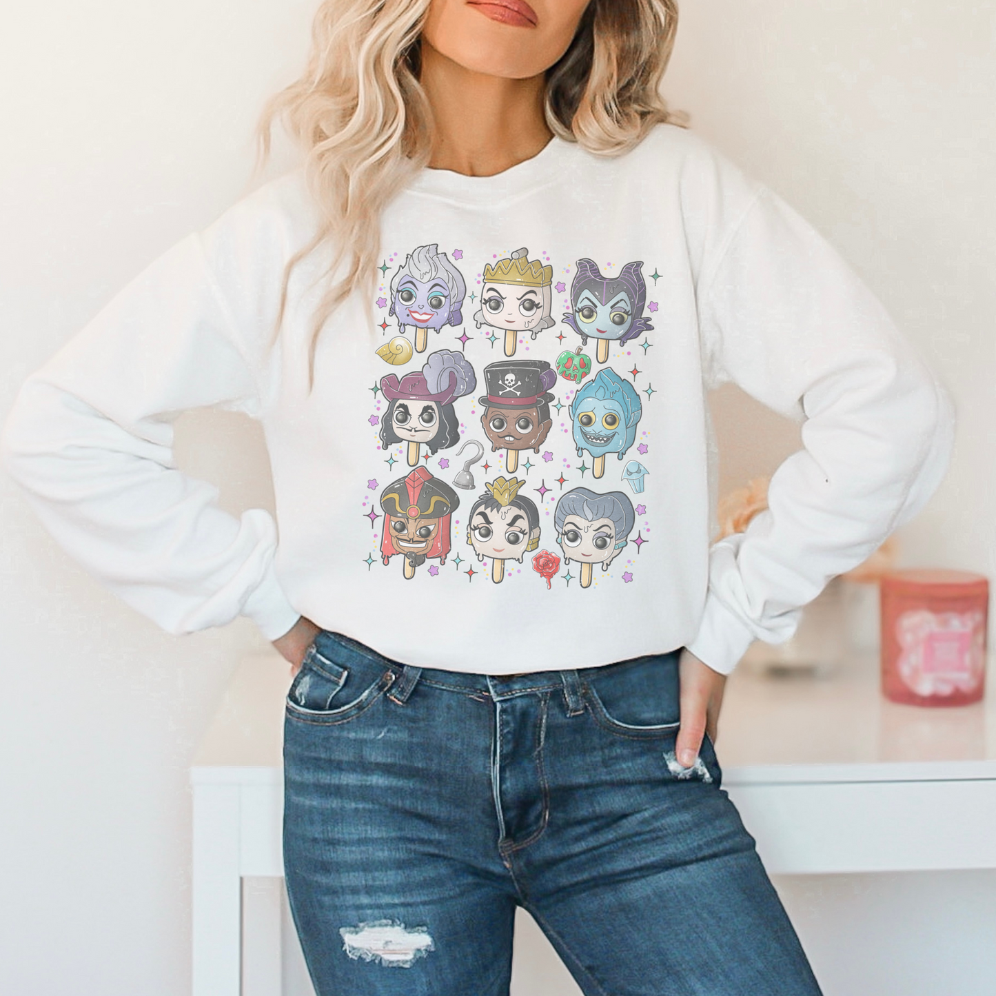 Villain Popsicles Retro Sweatshirt or T Shirt