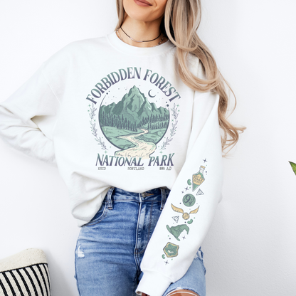 Forest with Sleeve Retro Sweatshirt or T Shirt