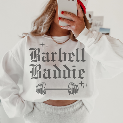 Barbell Baddie Retro Sweatshirt or T Shirt