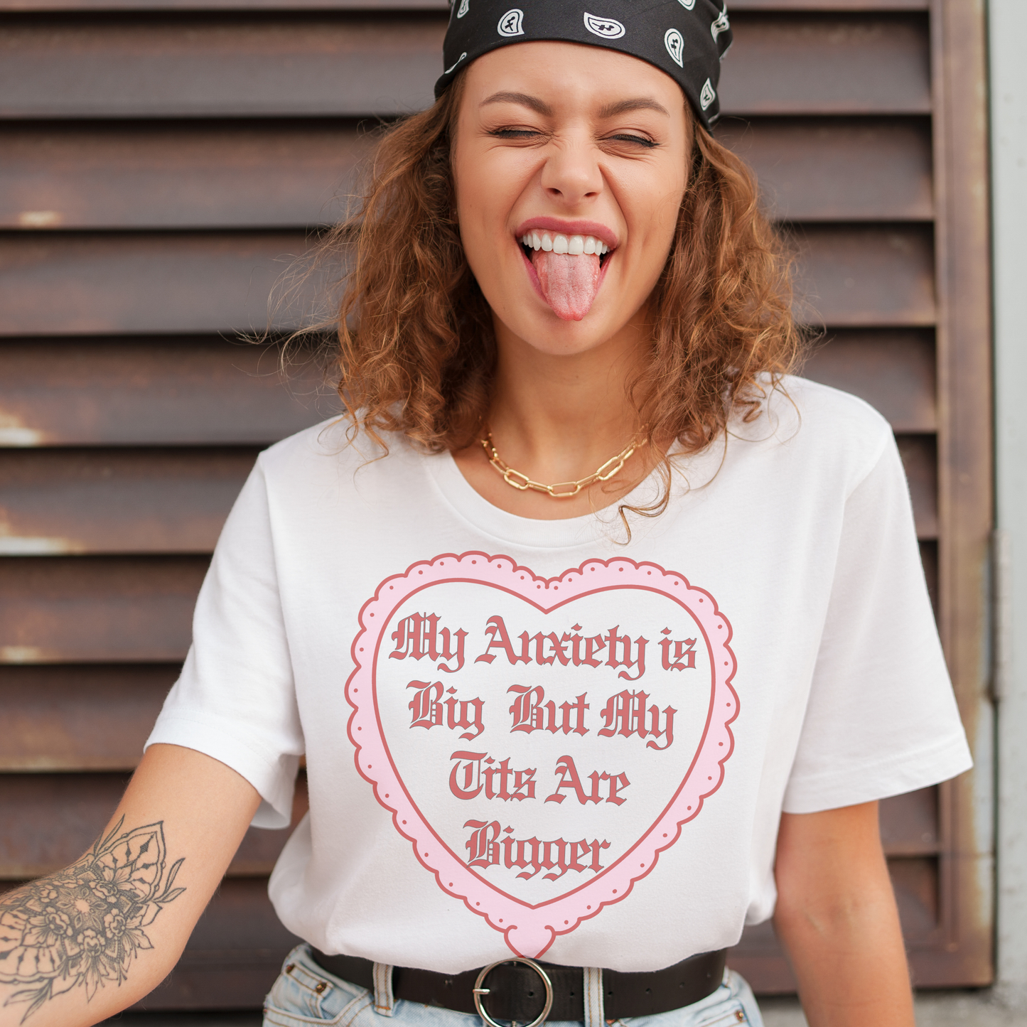 My Anxiety is Big but my Tits are Bigger Retro Sweatshirt or T Shirt