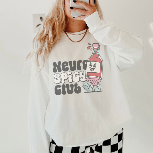 Neuro Spicy Retro Sweatshirt or T Shirt