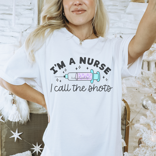 I Call The Shots Nurse Retro T Shirt