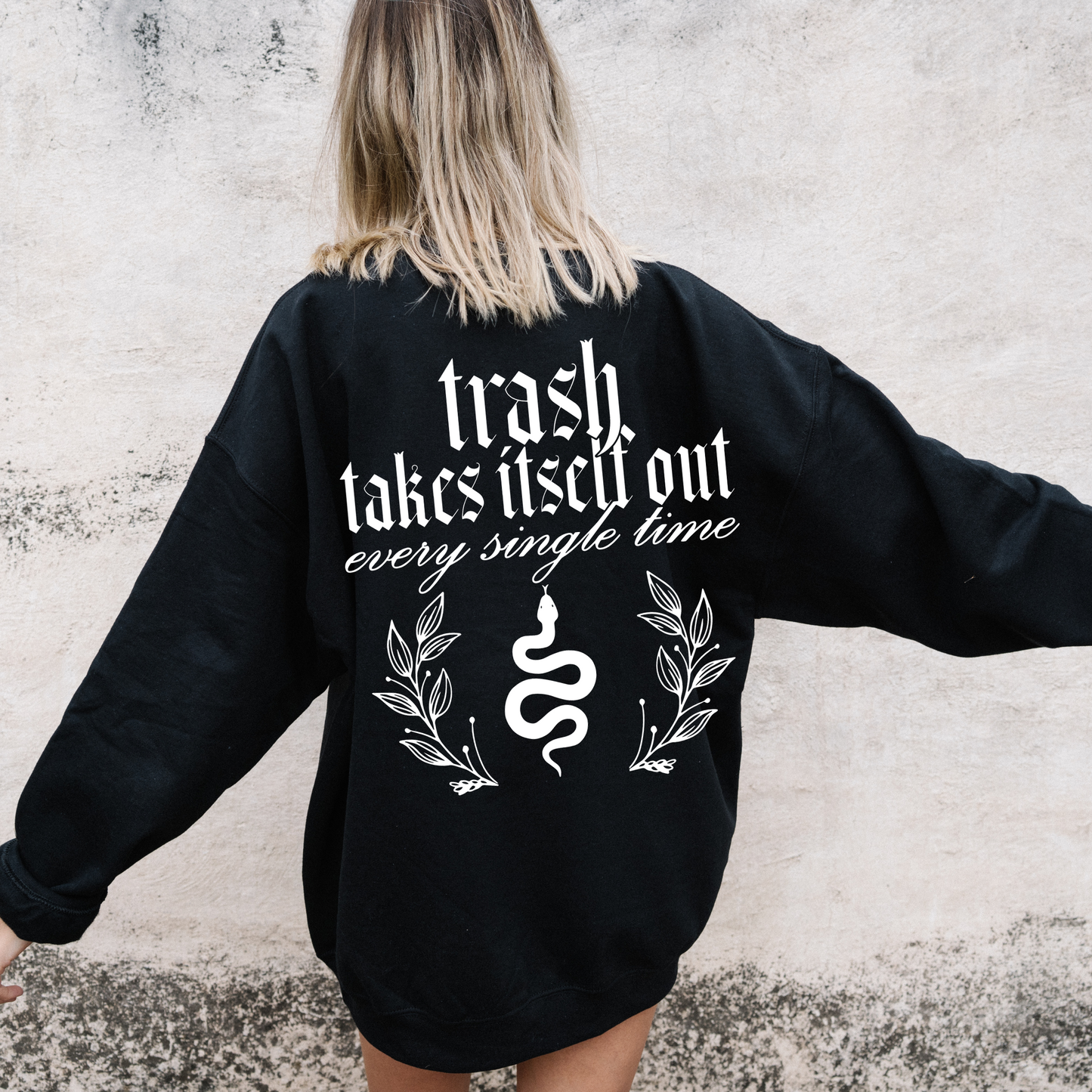 Trash Takes Itself Out Retro Sweatshirt