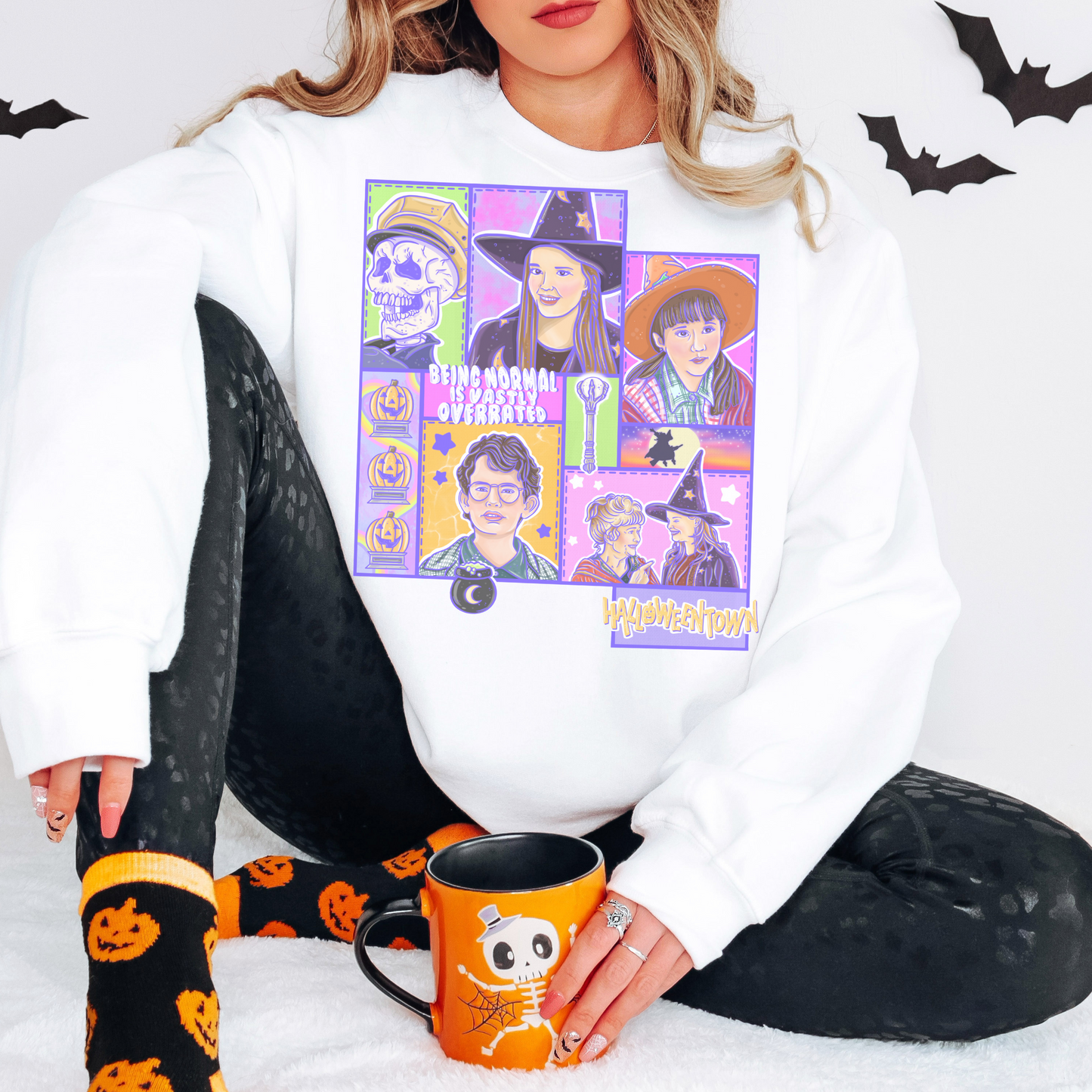 Halloween Squares Retro Sweatshirt or T Shirt