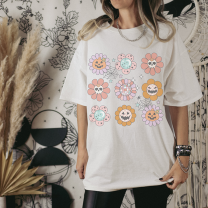 Spooky Pumpkin Disco Retro T Shirt