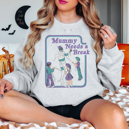 Mummy Break Retro Sweatshirt or T Shirt