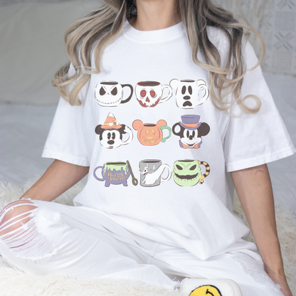 Halloween Coffee Mugs Retro T Shirt
