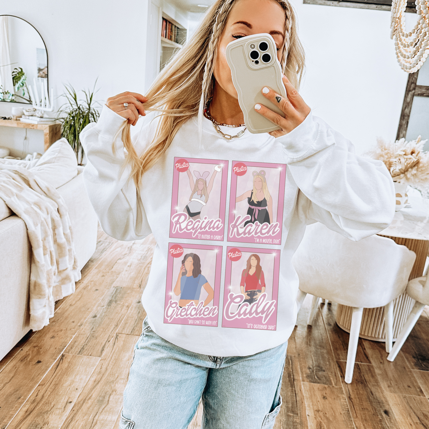 Pink Girls Retro Sweatshirt