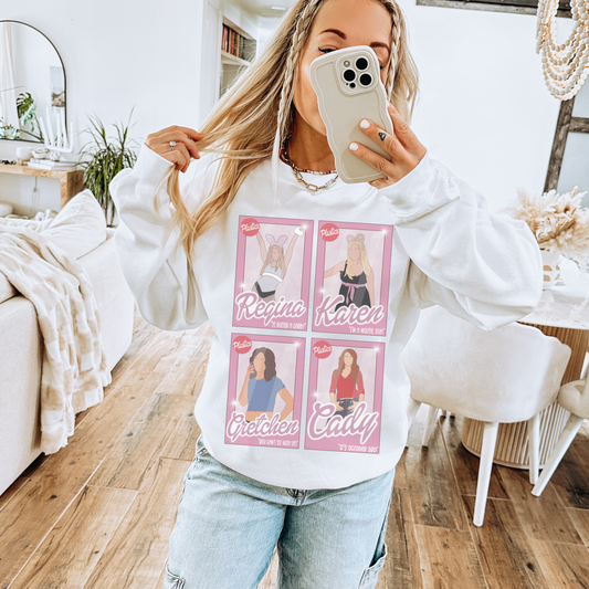 Pink Girls Retro Sweatshirt