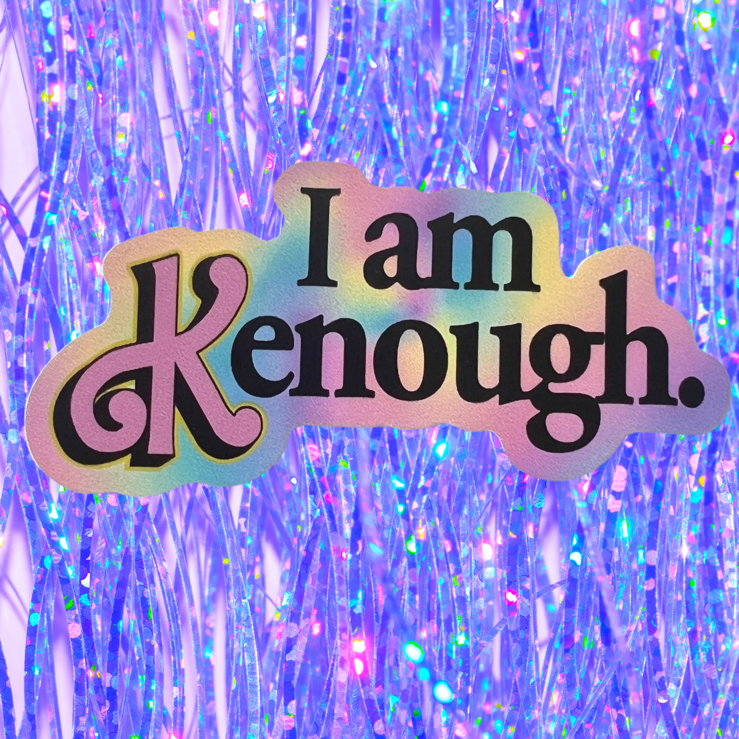 Enough Tie Dye Vinyl Water Bottle Sticker