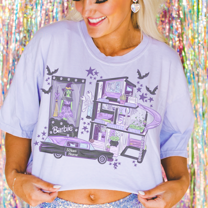 Spooky Purple House Retro T Shirt