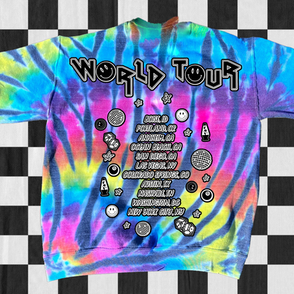 Boise Babe World Tour Tie Dye Sweatshirt