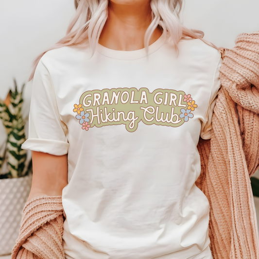 Granola Girl Hiking Club Retro Sweatshirt or T Shirt