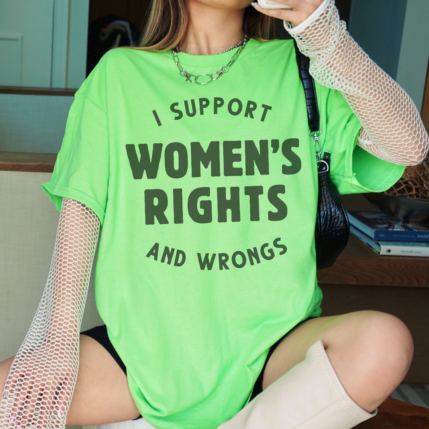 I Support Womens Rights and Wrongs Retro T Shirt