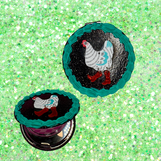 Chicken Fake Cake Compact Mirror
