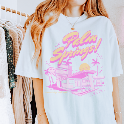 Palm Springs Retro Sweatshirt or T Shirt