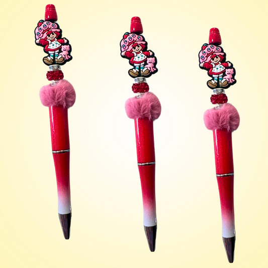 Strawberry Beaded Pen