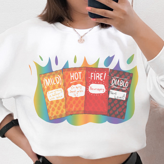 Neuro Spicy Retro Sweatshirt or T Shirt