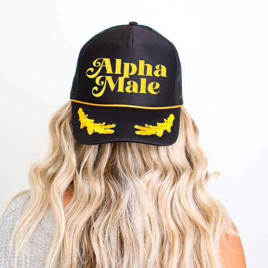 Alpha Male Captain's Black Trucker Hat