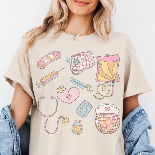 Groovy Nurse Retro T Shirt or Sweatshirt