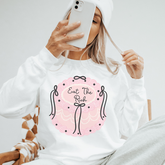 Eat The Rich Cake Retro Sweatshirt or T Shirt