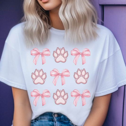 Paws and Bows Retro Sweatshirt or T Shirt