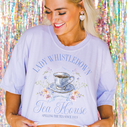 Tea House Spilling Tea Retro T Shirt