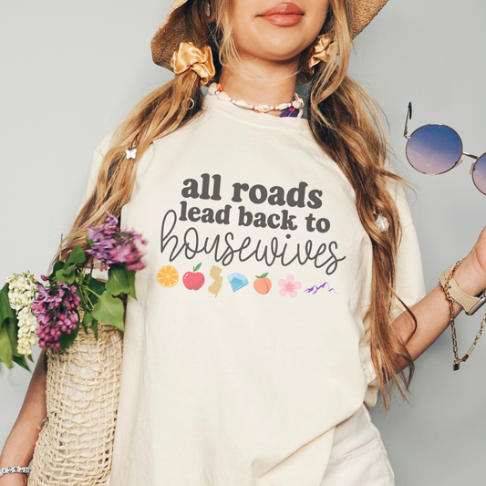 All Roads Retro Sweatshirt or T Shirt