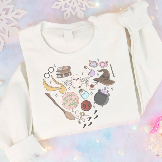 Magical Christmas Heart Retro T Shirt or Sweatshirt