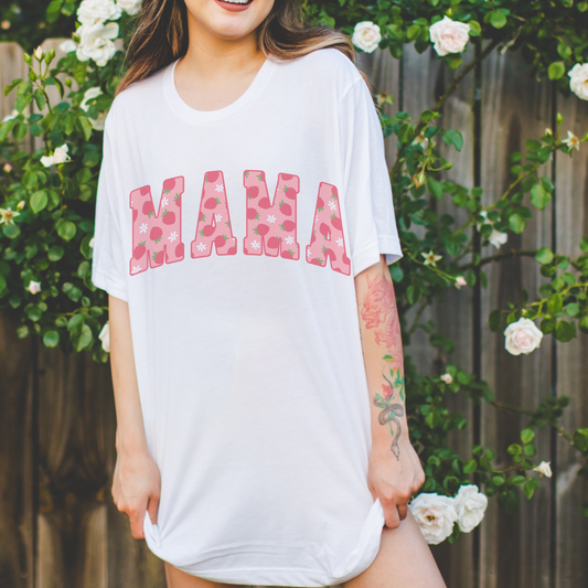 Strawberry Mama Retro Sweatshirt or T Shirt