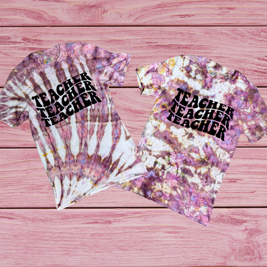 Teacher Ice Tie dye T Shirt