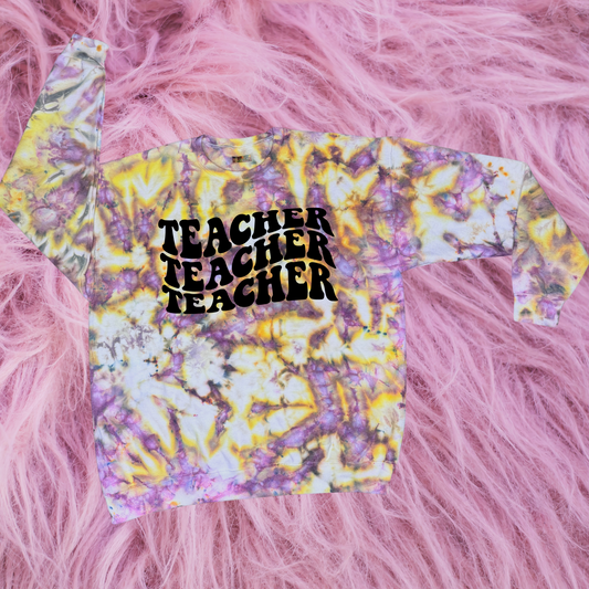 Tie Dye Teacher Retro Sweatshirt