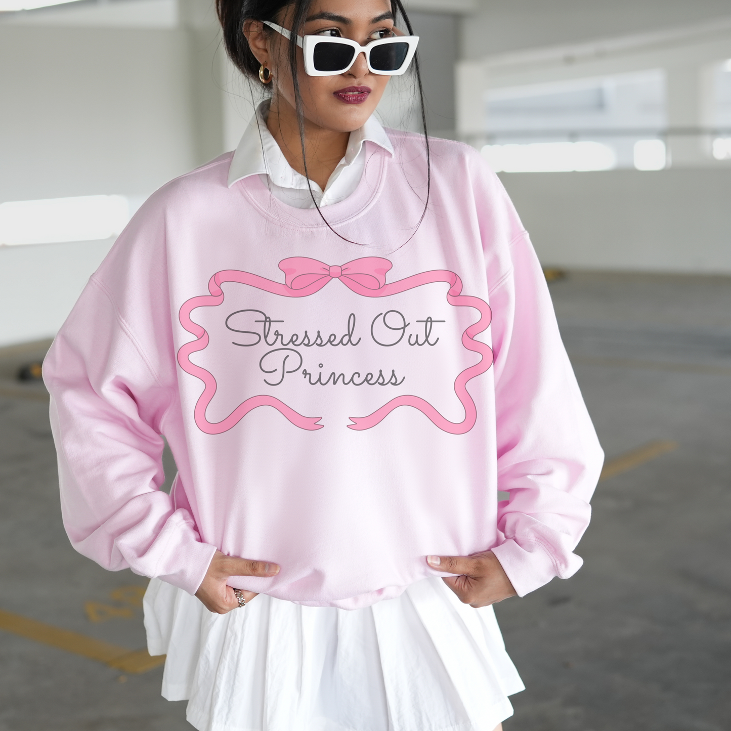 Stressed Out Princess Retro Sweatshirt