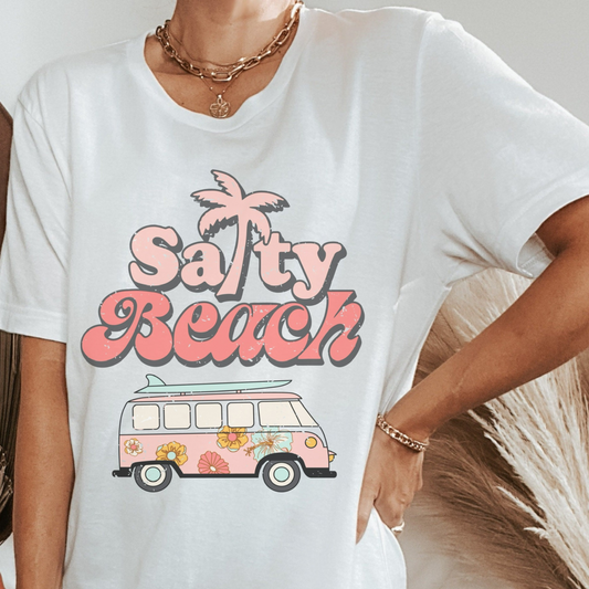 Salty Beach Retro T Shirt