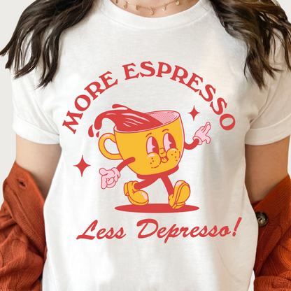 More Espresso Less Depresso Retro T Shirt