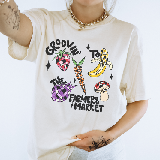 Groovin' To The Farmers Market Retro T Shirt