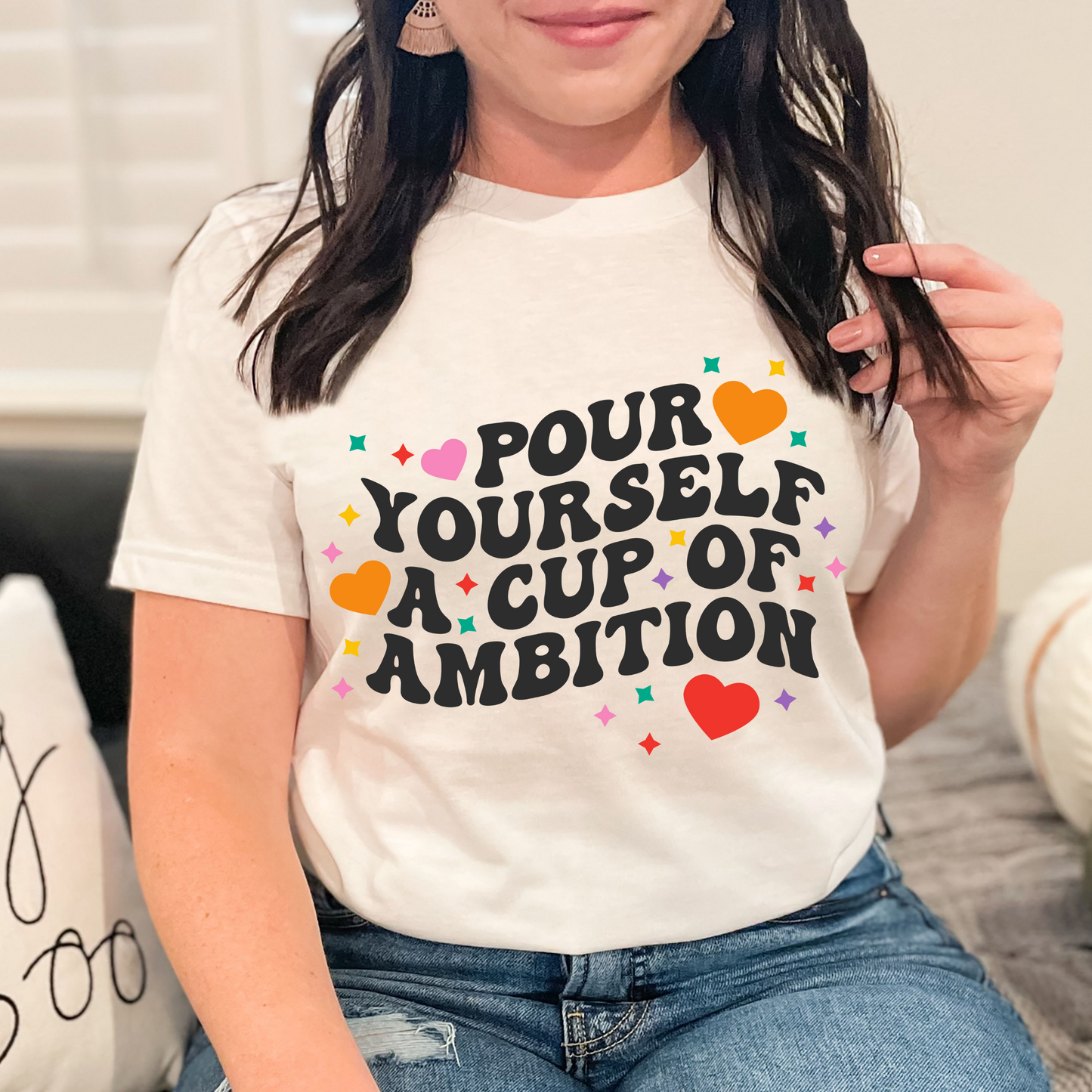 Pour Yourself a Cup of Ambition Retro T Shirt