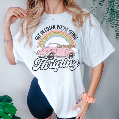 Get In We're Going Thrifting Retro T Shirt