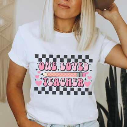 One Loved Teacher Retro T Shirt