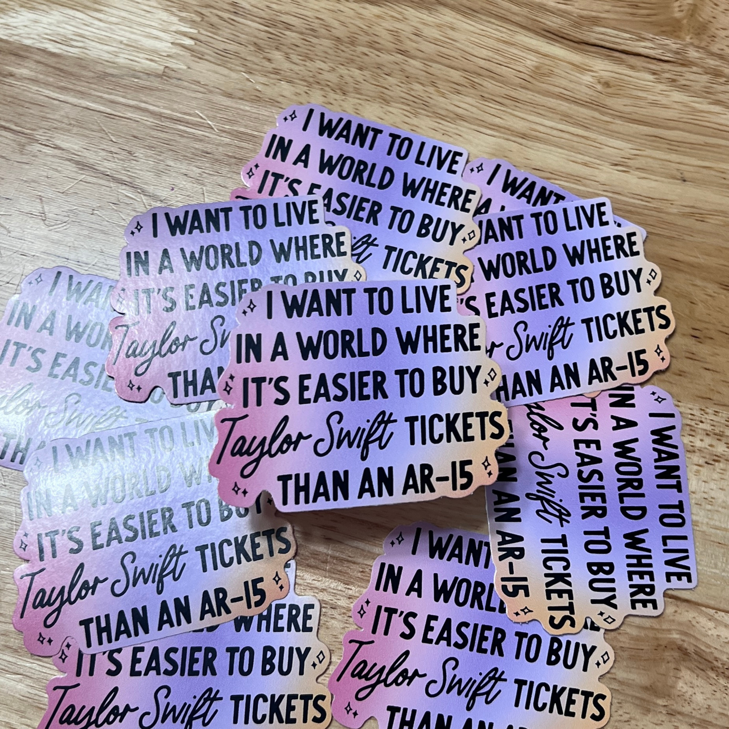 Easier to buy Taylor Tickets Vinyl Water Bottle Sticker