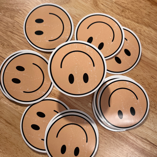 Happy Vinyl Water Bottle Sticker