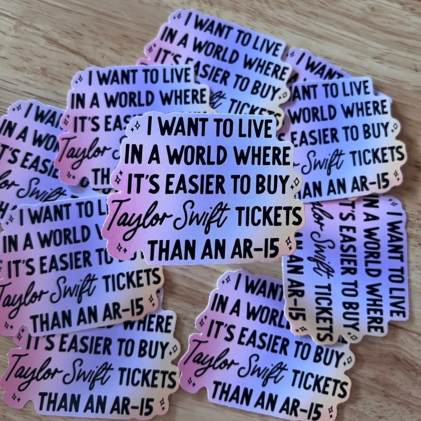 Easier to buy Taylor Tickets Vinyl Water Bottle Sticker